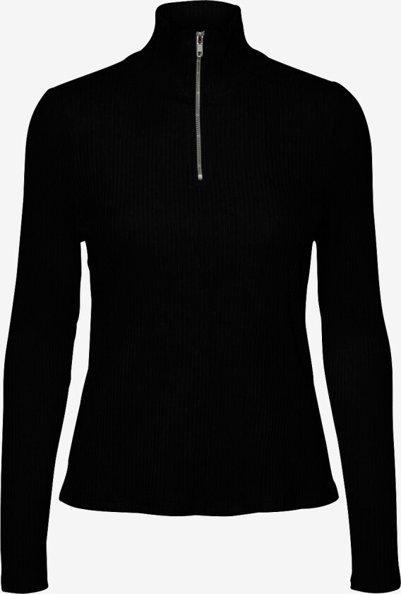 Topp vmRachel L/S Highneck Rib Top - Svart