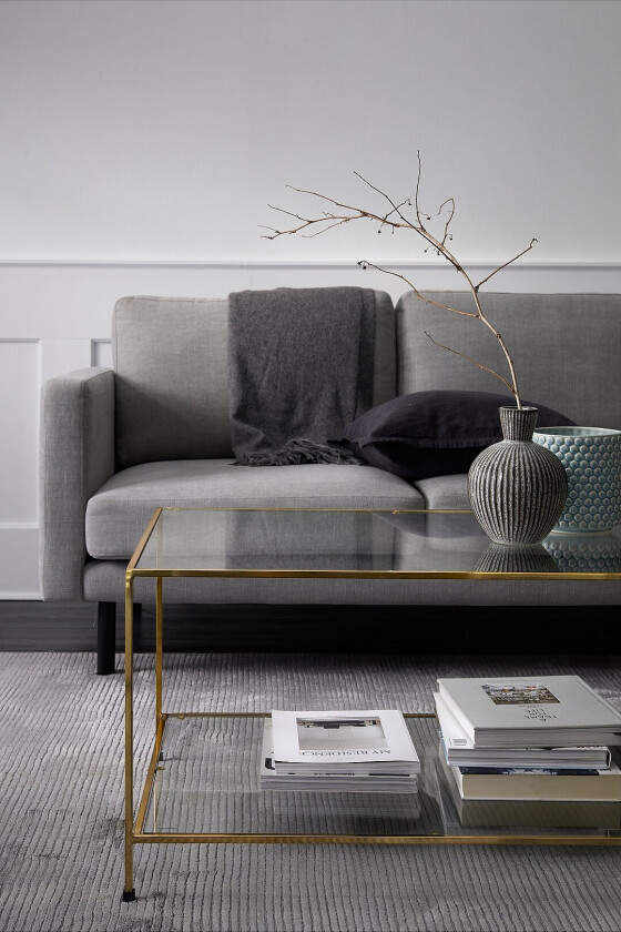 Sofabord Missi 120x60 cm - Messing