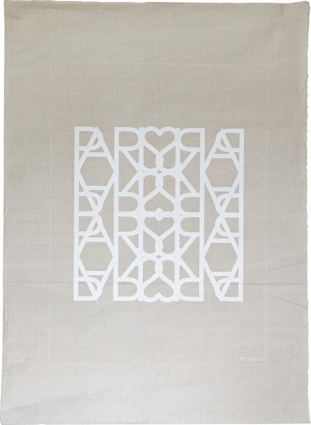 Håndtrykt poster Paris love 50x70 cm - Hvit