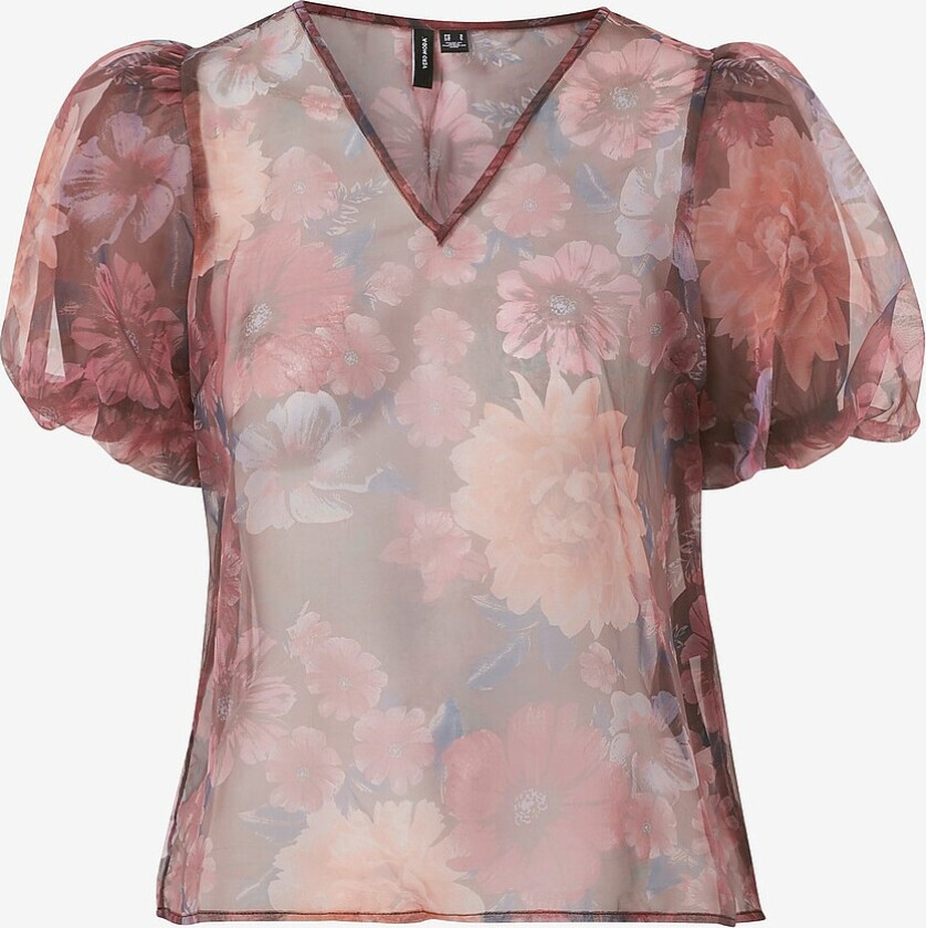 Topp vmAbelia S/S Bubble Hem Top - Lilla