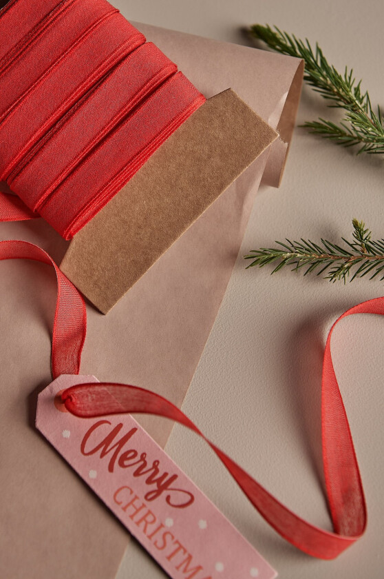 Gavebånd Batiste 20 m - Rød