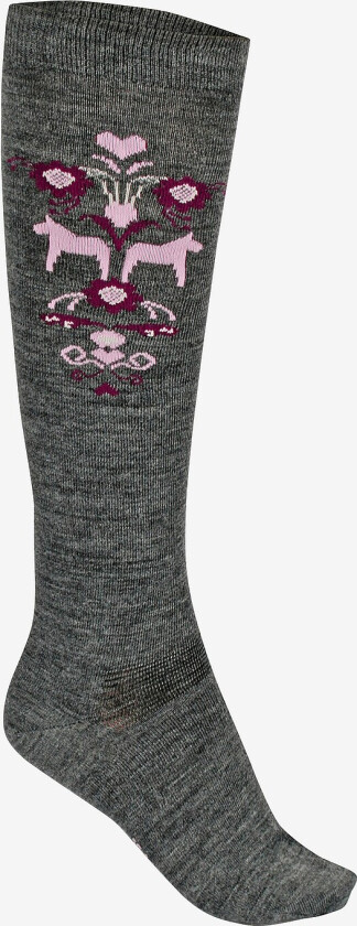 Knestrømper Merino Dalecarlian Socks High - Grå