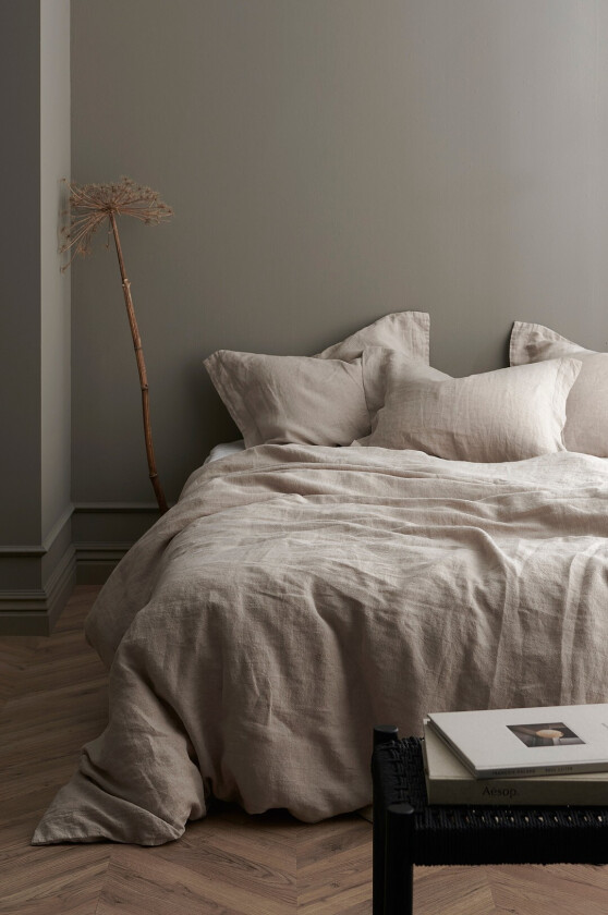 Sengesett Candice i vasket lin, 2 eller 3 deler - Beige