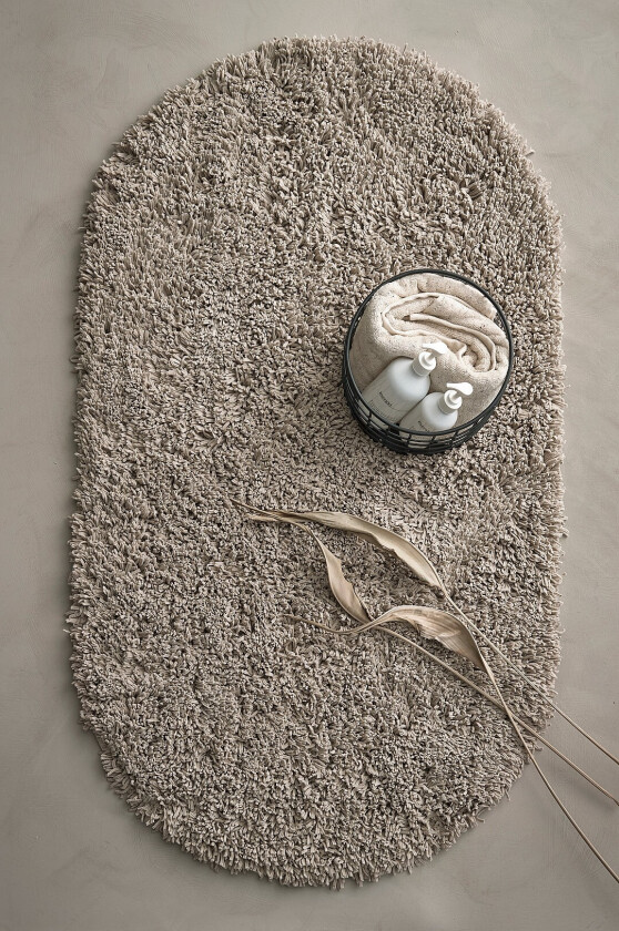 Baderomsmatte Chenille - Natur