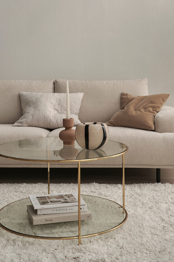 Sofabord Missi diameter 80 cm - Messing