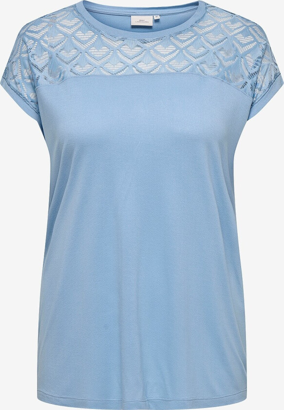 Topp carFlake S/S Mix Top Noos - Blå