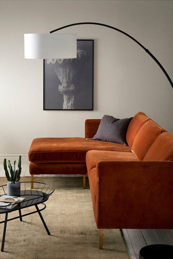 Sofa Setar 3-seter i fløyel - Brun