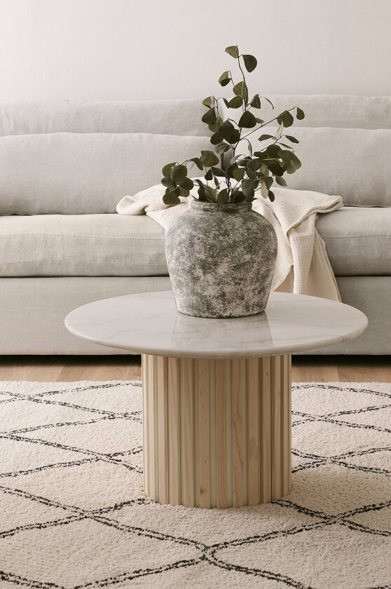 Sofabord Studio Ø 80 cm - Hvit