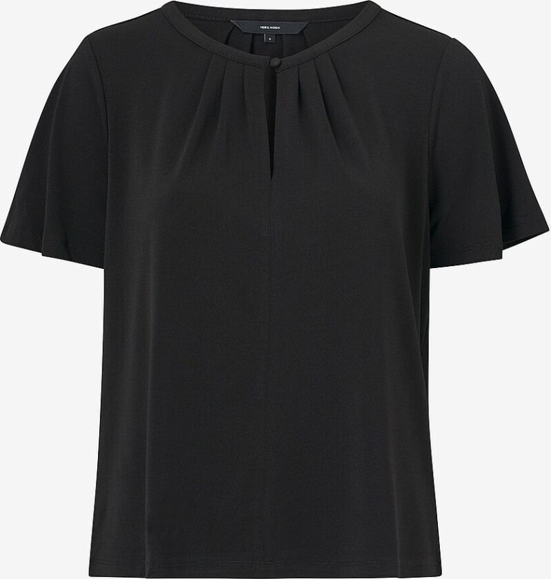 Topp vmMilla SS Button Top - Svart