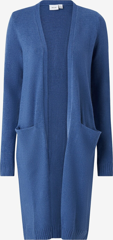 Cardigan viRil L/S Long Knit - Blå