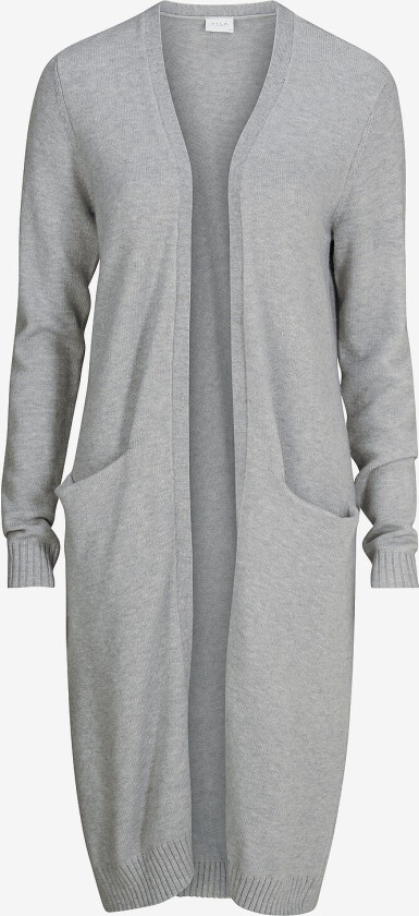 Cardigan viRil L/S Long Knit - Grå
