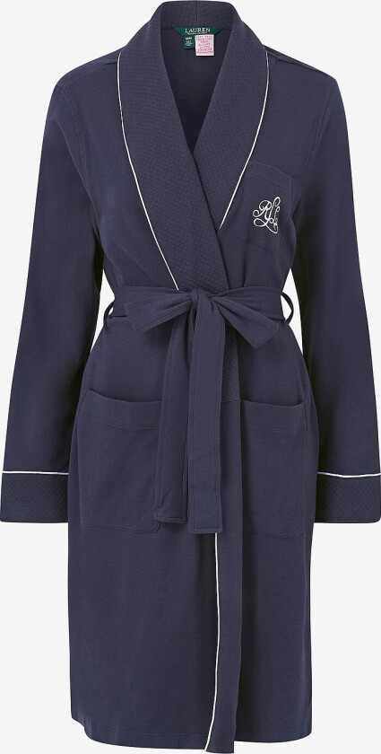 Morgenkåpe LRL Essential Quilted Collar Robe - Blå