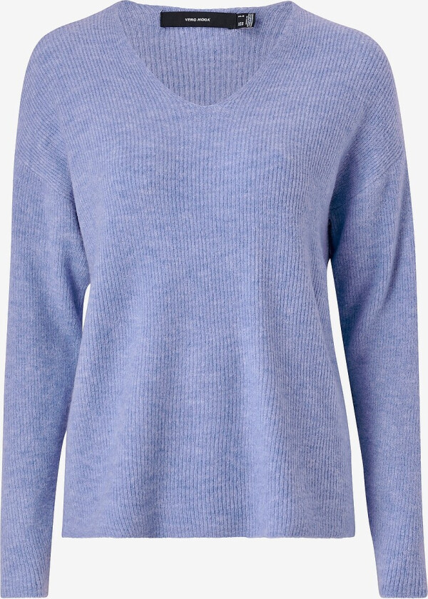 Genser vmCrewlefile LS V-neck Blouse - Lilla