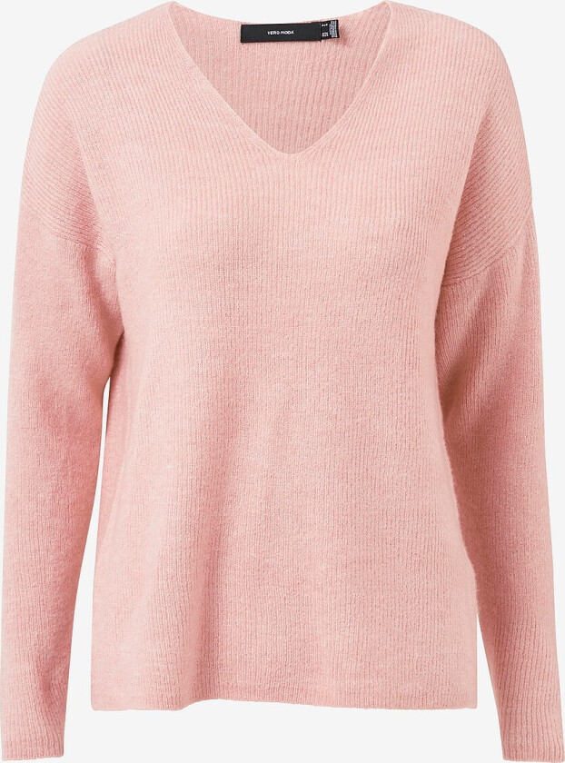 Genser vmCrewlefile LS V-neck Blouse - Rosa