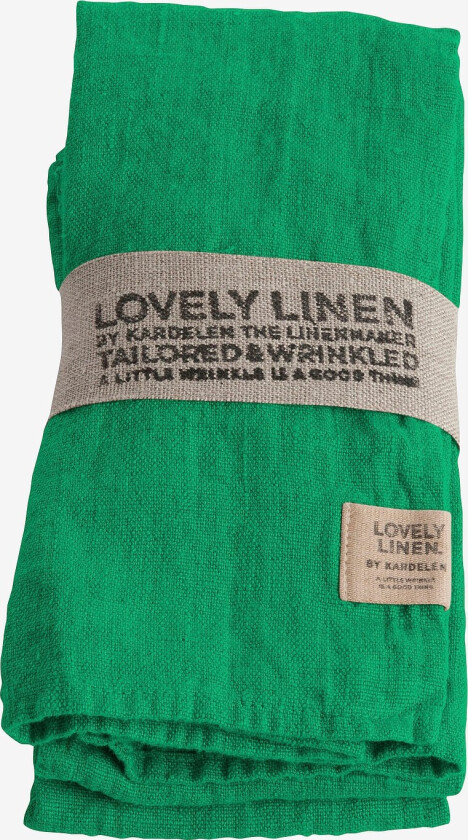 Bilde av Serviett Lovely i vasket lin, 4-pk - Grønn