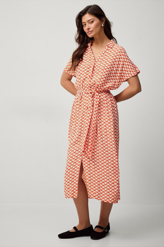 Maxikjole BlancaSZ SS Dress Calf Length - Orange