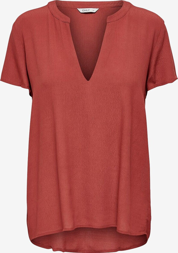 Topp onlMolly SS V-neck - Rød