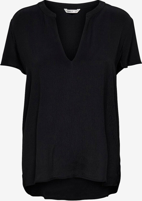 Topp onlMolly SS V-neck - Svart