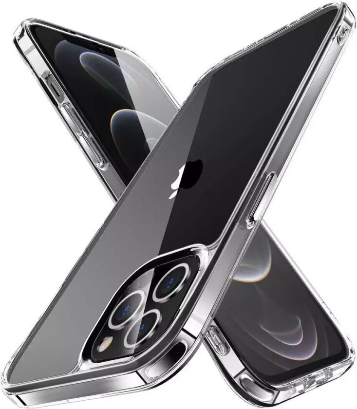 iPhone 12 Pro Max Krystallklart Hybrid Plast Bakdeksel - Gjennomsiktig