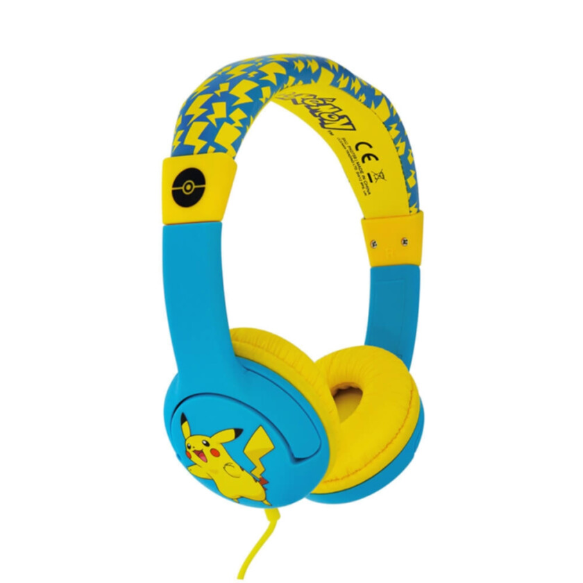 Pokemon Pokémon Pikachu Headset For Barn Maks. 85dB - 3-7 år - Blå / Gul