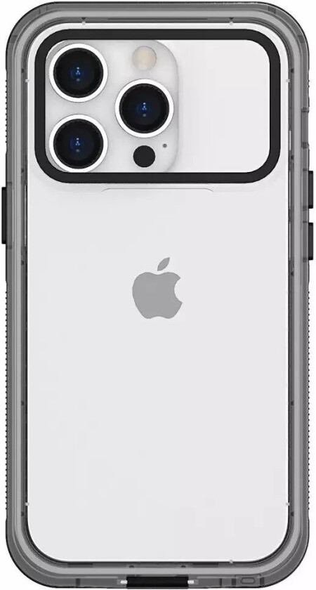 iPhone 15 Pro Vanntett Håndverker Deksel - Gjennomsiktig / Sort