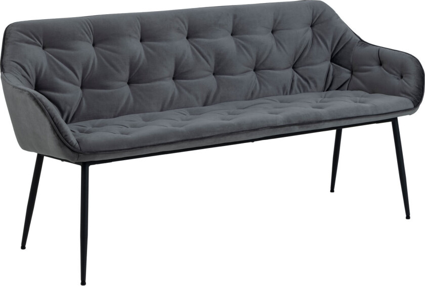 Brooke spisestuestoler ,sofabenk grå velour.