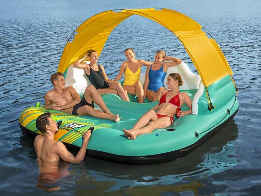 Oppblåsbar øy 5 personer Sunny Lounge 291x265x83 cm
