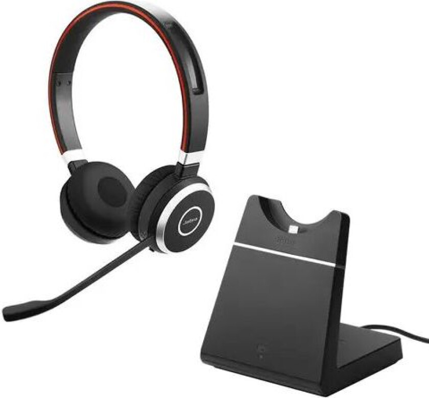 Evolve 65 Se Uc Stand Hodesett Usb-a, Usb-a Via Bluetooth-adapter Optimert For Uc Stereo Svart