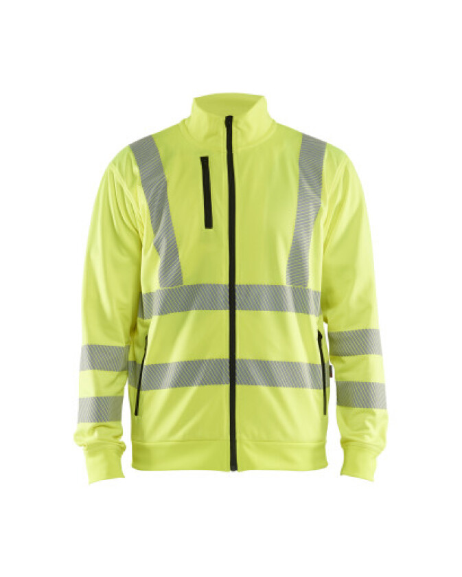 High vis Sweatshirt Full glidelås
