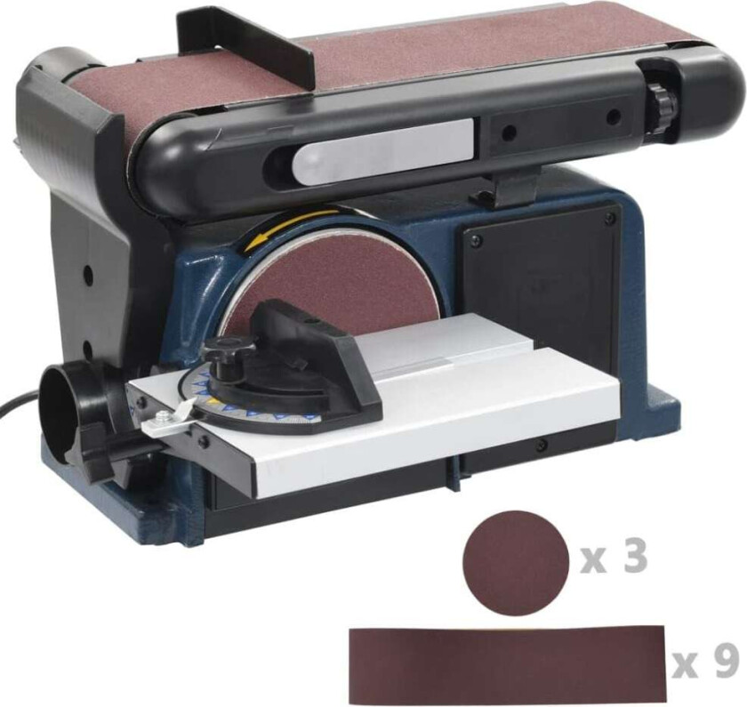 Belte- og skivesliper 370 W 150 mm