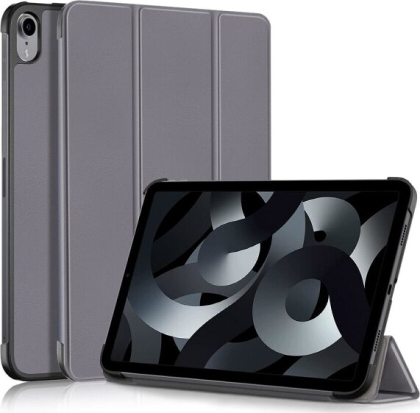 Apple iPad 10.9 2022 Slim Fit Trefoldelig Deksel - Grå Grey