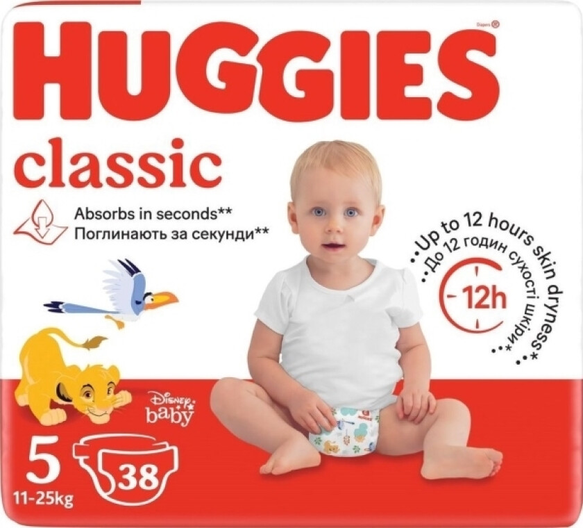 Diapers Classic 5, 11-25Kg, 38 Pcs., 2595131