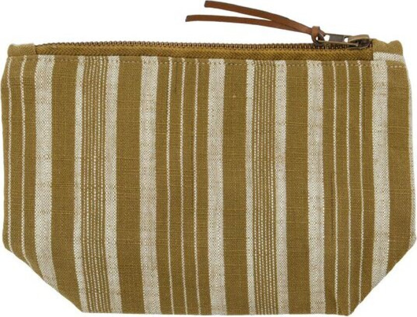 Toalettmappe liten 22x7 cm mørk oliven