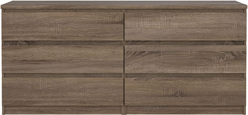 Naia kommode 6 skuffer trøffel dekor.