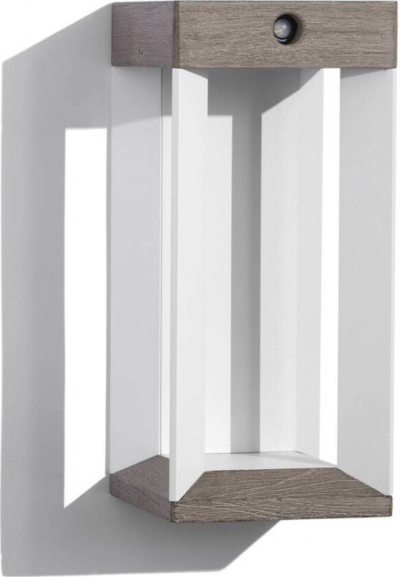 LED-solcellelampe Teckalu, grå/hvit, 33 cm