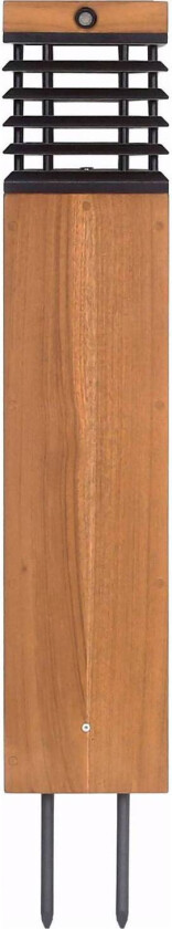 LED-solcellelampe Tekura, teak/grå, 75 cm