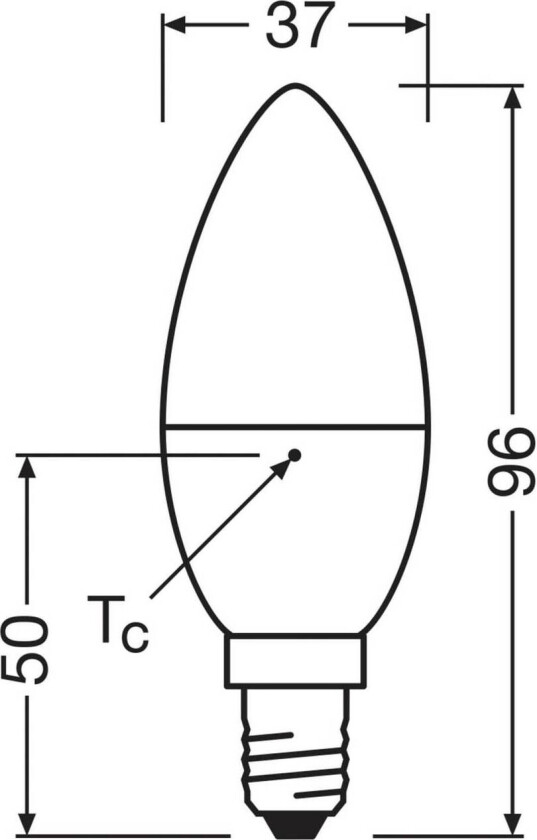 OSRAM LED-pære opal E14 4,9W 827 3-pakning