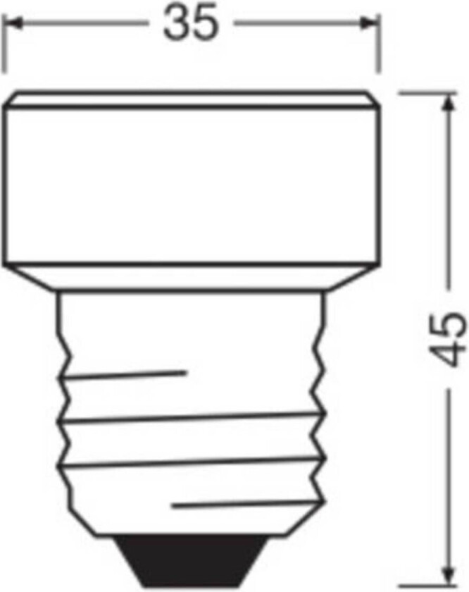 OSRAM LED-pære Star Flat E27 3,5W 827 3-pakning
