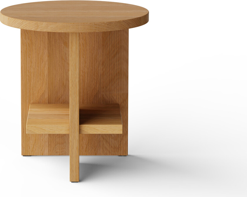 Tee - Side Table Round Oak - Sidebord - Matteo Fogale - Tre farget - Tre