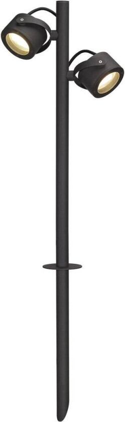 Sitra 360 dobbel spot med jordspyd IP44 - Antrasitt