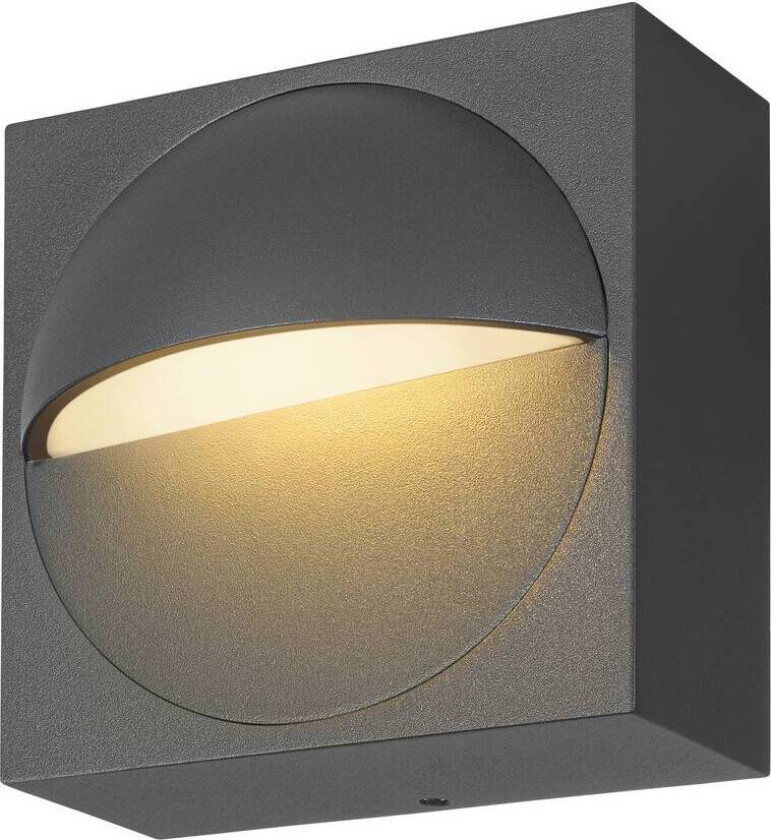 Lid enkel vegglampe utendørs 15W 2700/3000 Kelvin IP65 - Dimbar - Antrasitt