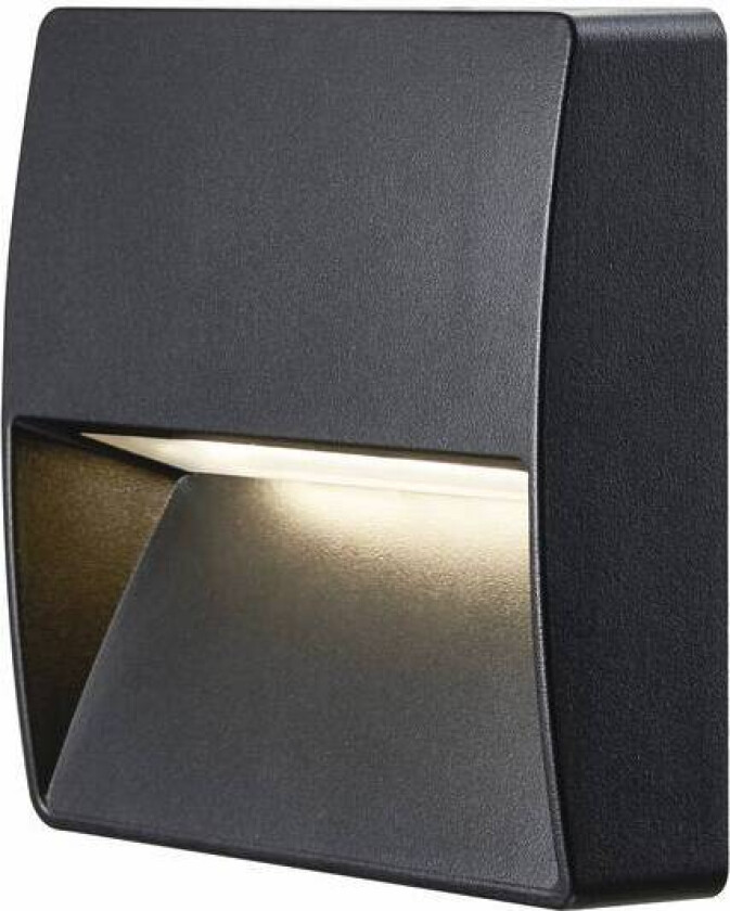 Downunder square vegglampe utendørs 4,3W 3000/4000 Kelvin IP65 - Antrasitt
