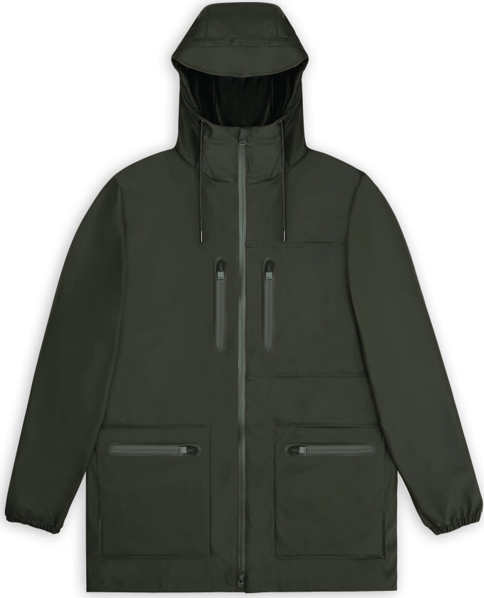 Unisex Cargo Long Jacket W3 Green