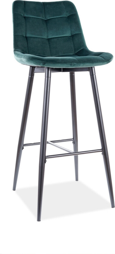 Begin Barstol - Fløyel/Grønn/Svart