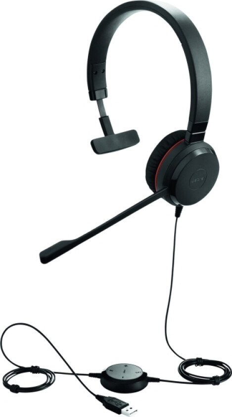Jabra Evolve 30 Ii Ms Mono - Hodesett - On-Ear - Kablet - Usb-C, Usb-A - Lydisolerende - Certified For Microsoft Teams