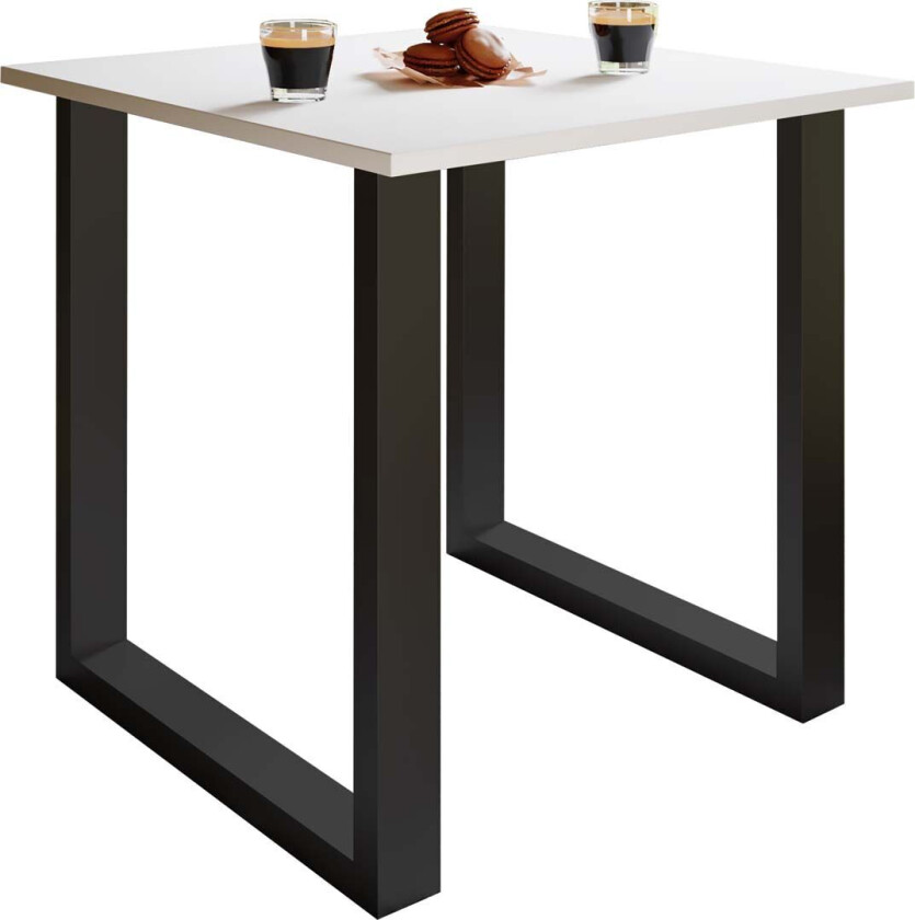 XonaU spisebord 80x50cm hvit, svart.
