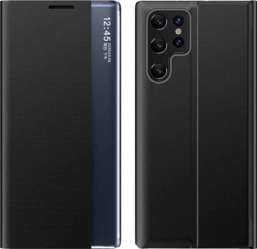 Nytt Sleep Case-Deksel Til Samsung Galaxy S25 Ultra Deksel Med Klaff Og Stativ - Sorter