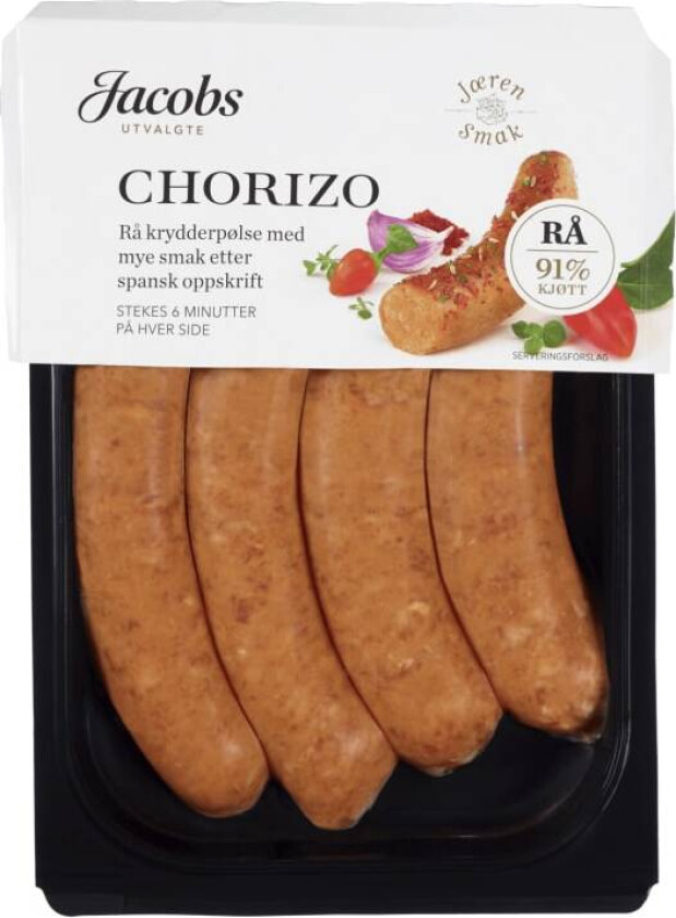 Chorizo Rå 270g A.Idsøe/Jacobs Utvalgte