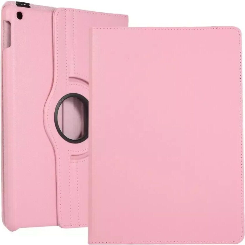 iPad 10.2" (2021 / 2020 / 2019) Klassisk Skinn Deksel m. 360⁰ Stativfunksjon - Pink