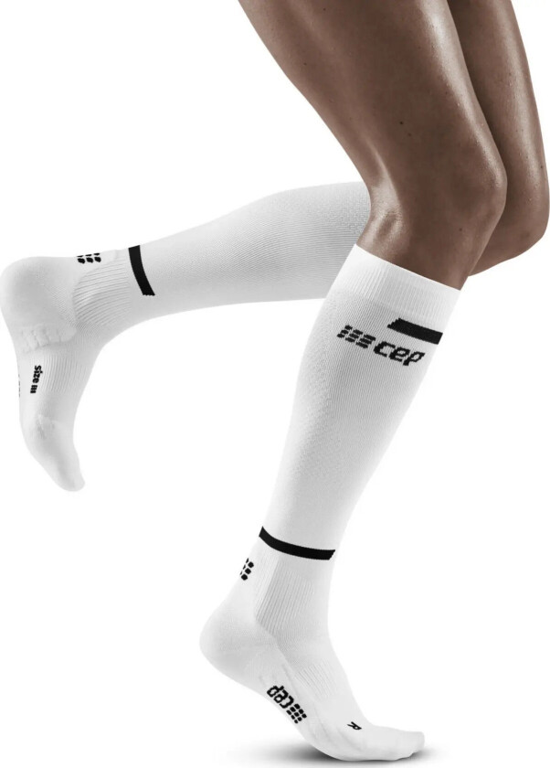 Women's The Run Socks, Tall White 2, White